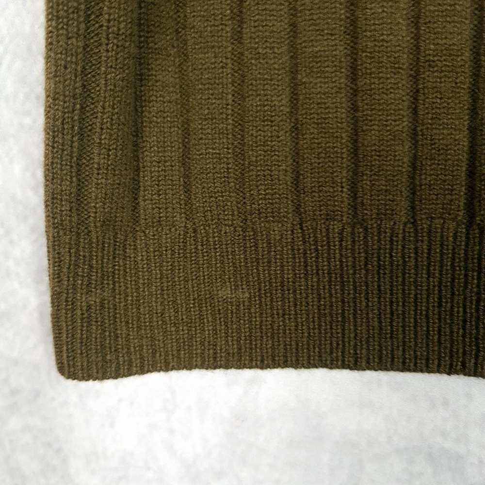ME+EM Sweater Womens Medium Green Merino Cashmere Rib Crop Short Sleeve Knit - Picture 9 of 16